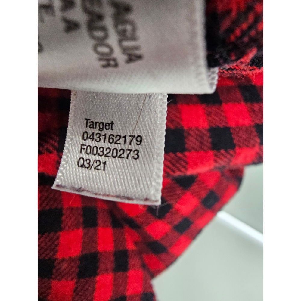 Goodfellow & Co Mens Red Black Buffalo‎ Plaid Button Down Flannel Shirt Large - Picture 5 of 7